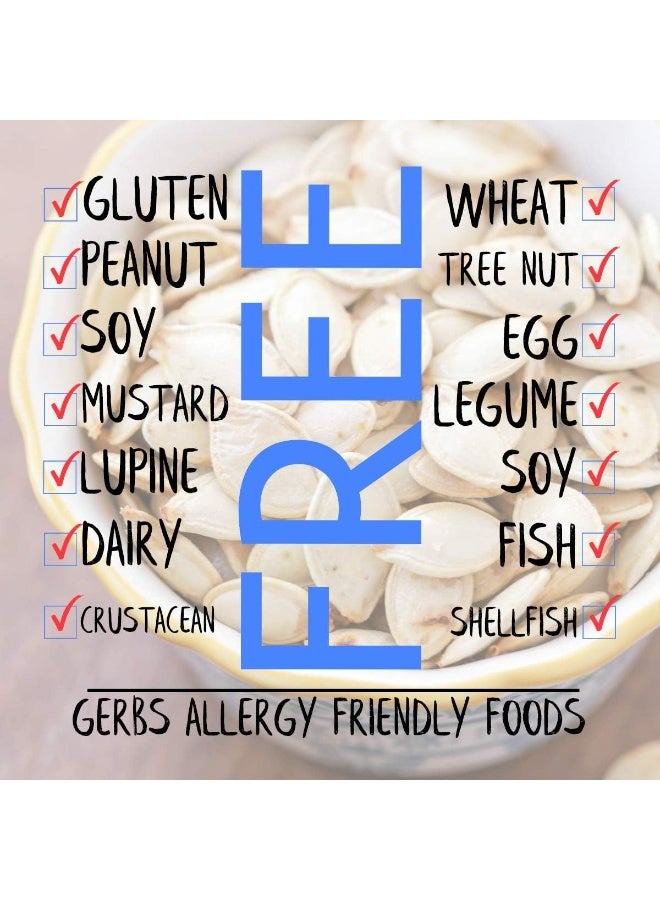 GERBS Sea Salted Roasted Pumpkin Seeds in Shell by Gerbs - 2 LBS - Top 11 Food Allergen Free & Non GMO - Premium Whole Pepitas, Product of USA - Image 4